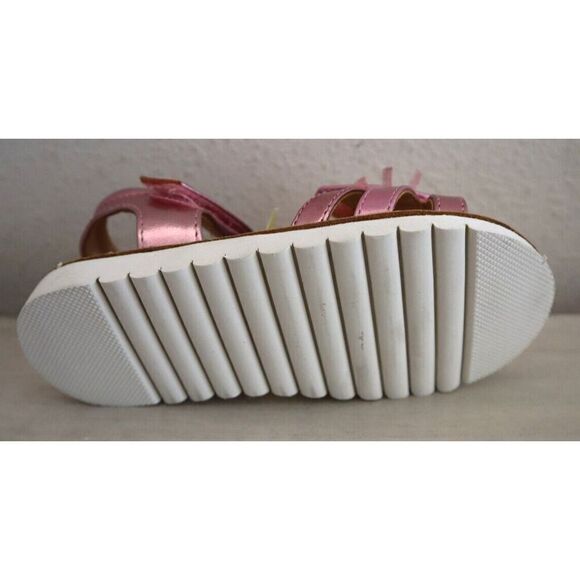 Naturino Express Toddler Girl Sz 10M Rose Pink Metallic PU Leather Gatto Sandals - Picture 4 of 11